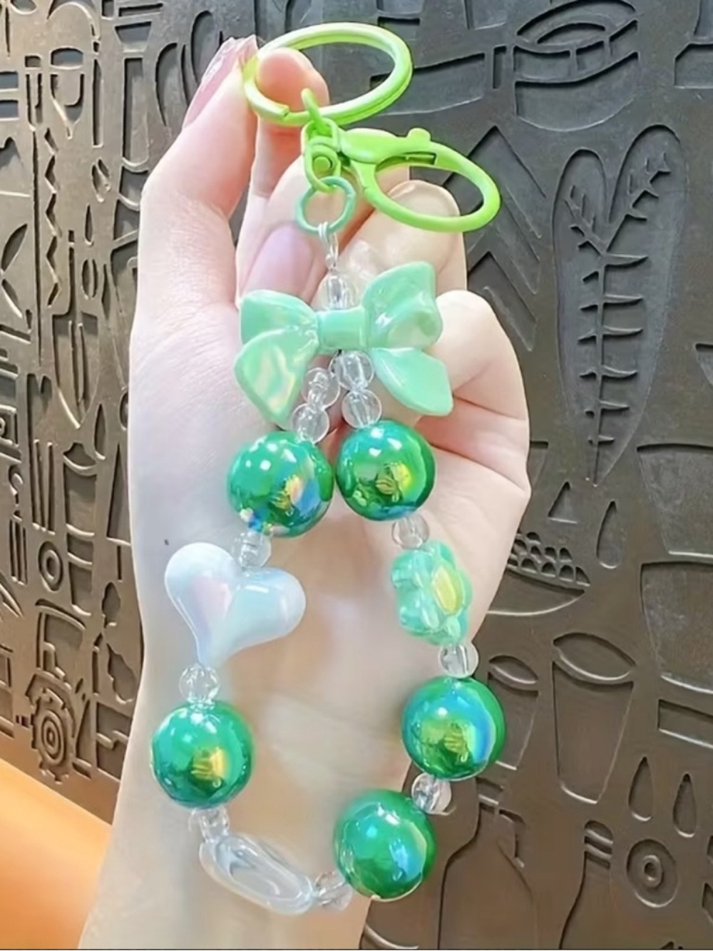 Bow & Bead Keychain Wristlet